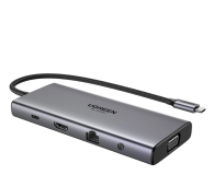 UGREEN Hub USB-C CM639 HDMI VGA 2xUSB-C 2x USB SD/TF RJ45 AUX PD 4K - 1488848 - zdjęcie 2